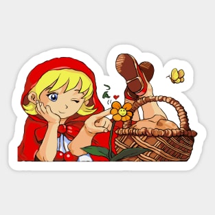 Little Red Bonnie Hood Sticker